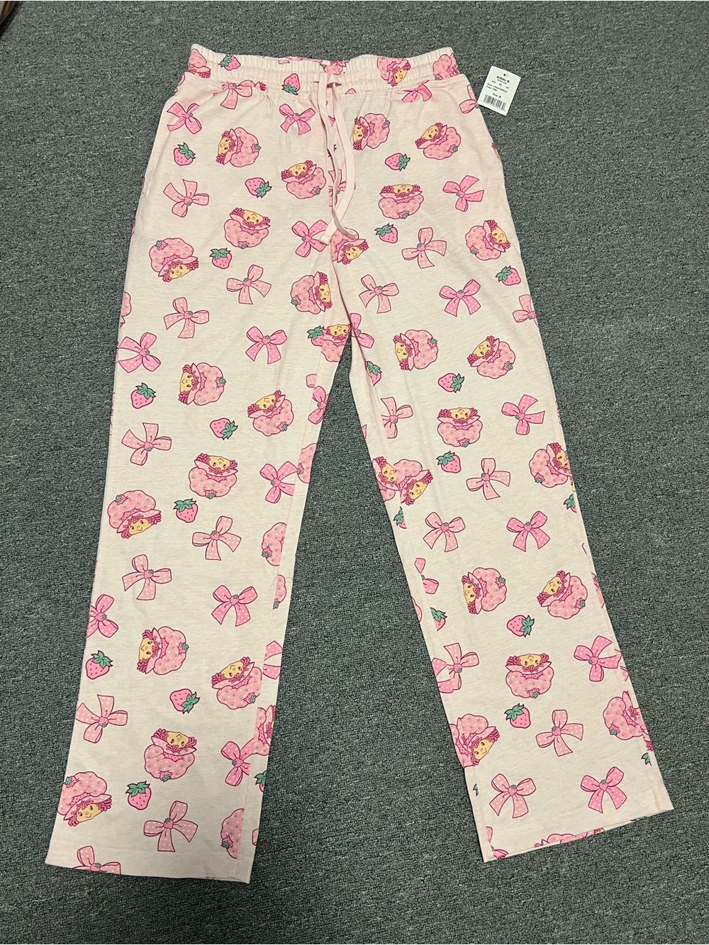 Strawberry shortcake Pink Strawberry & Bow Print PJ Pants women’s M